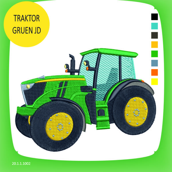Stickdatei: Traktor JD grün