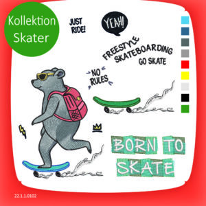 Stickdatei: Skater Kollektion 22.1.1.0102