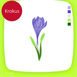 Stickdatei: Krokus Wie zart die ersten Blüten der Krokuse im Garten oder eben, unter deiner Stickmaschine hervor gucken.